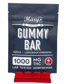 Mary’s Ludicrous Strength Gummy Bar Indica (1000mg)