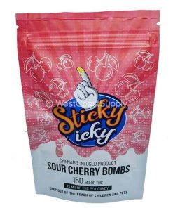 Sticky Icky Sour Cherry Bombs 150mg
